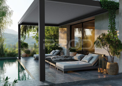 PRODA New Line 3 x 6 x 2.7m fali pergola