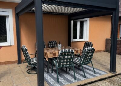 Modern, fali pergola